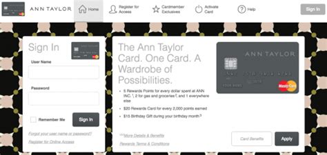 Pay ann taylor loft mastercard - Click “Find My Account.” Follow the prompts to create a username and password for your Loft credit card login. Once you’ve registered your account, …